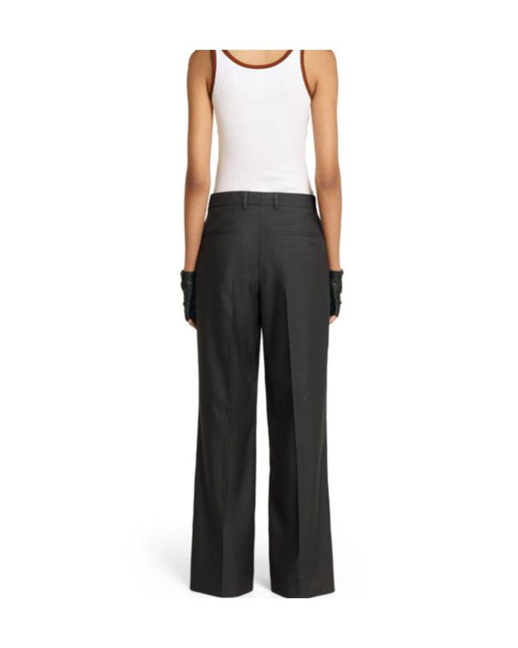 Gucci Gray Straight-Leg Trousers