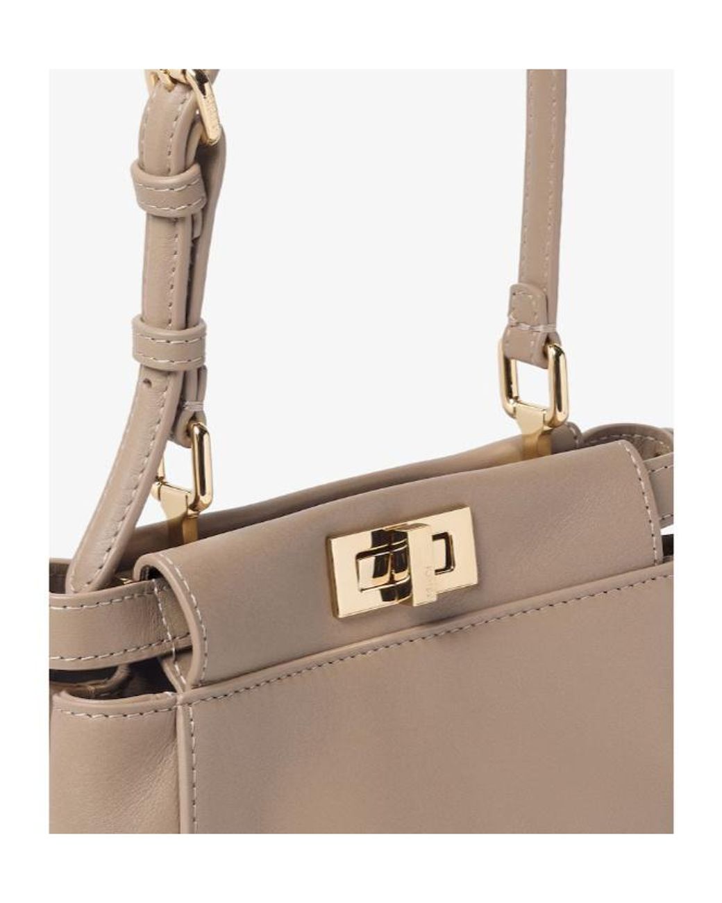 Fendi White My Peekaboo Xs Shoulder Bag