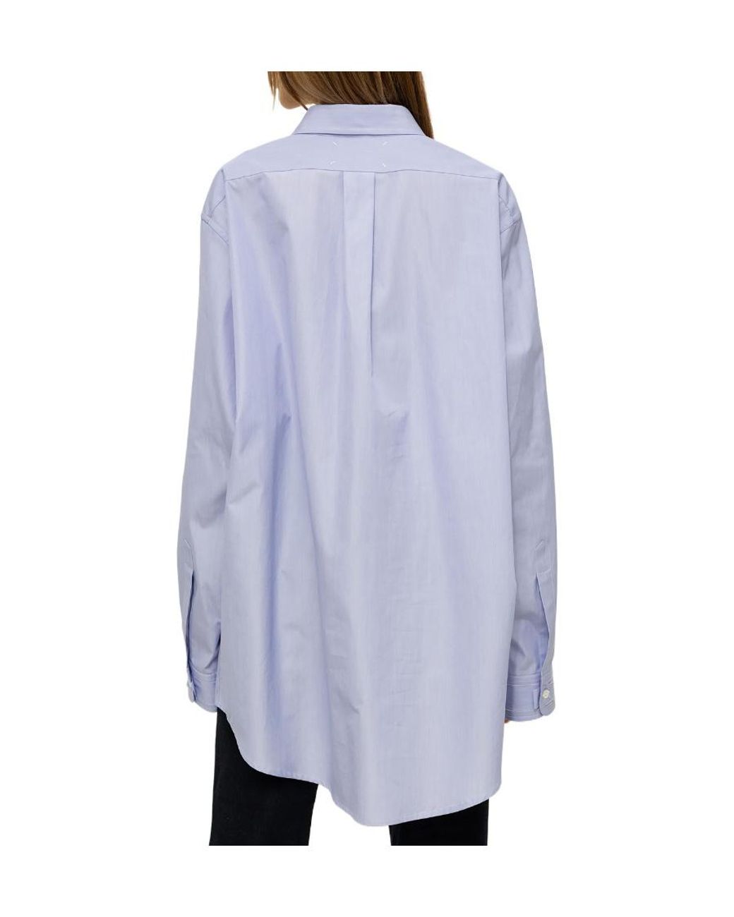 Maison Margiela White Long-Sleeved Buttoned Shirt