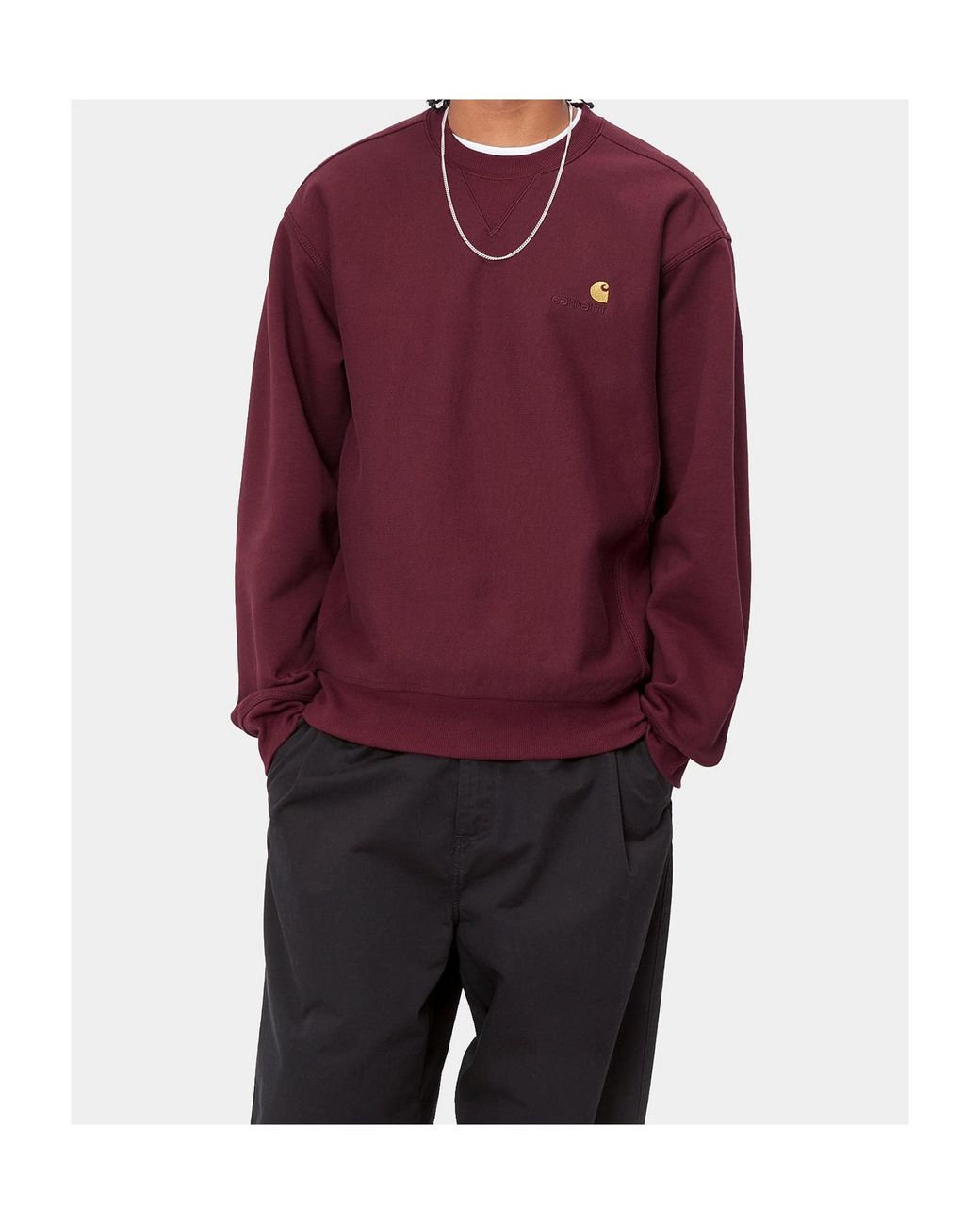 Carhartt Purple American Script Sweatshirt for men