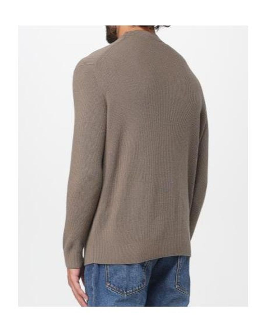 Emporio Armani Natural Ribbed Sweater for men