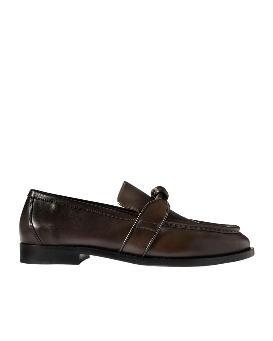 Bottega Veneta Black Round-Toe Loafers for men