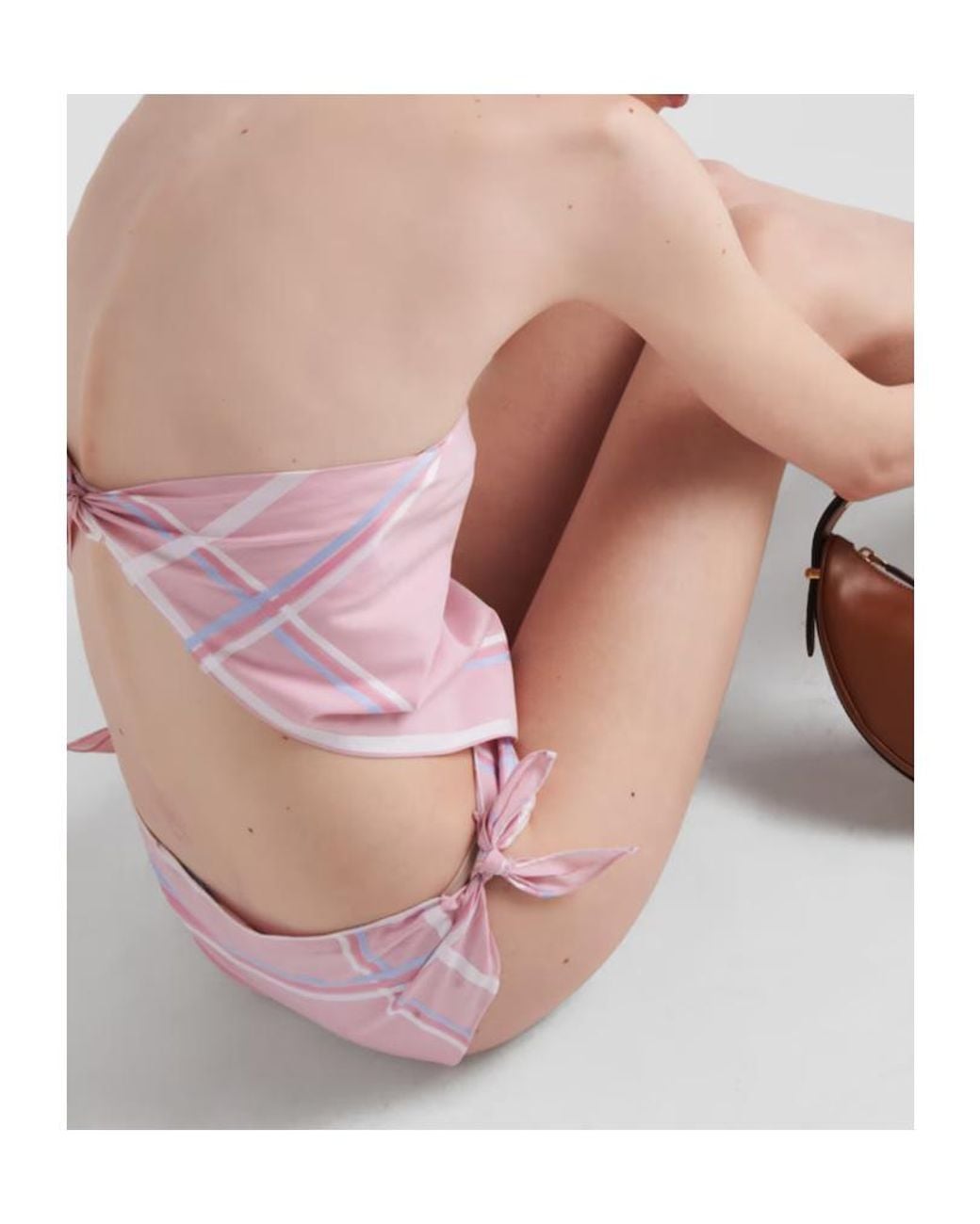 Prada Pink Printed Cotton Bandana Top