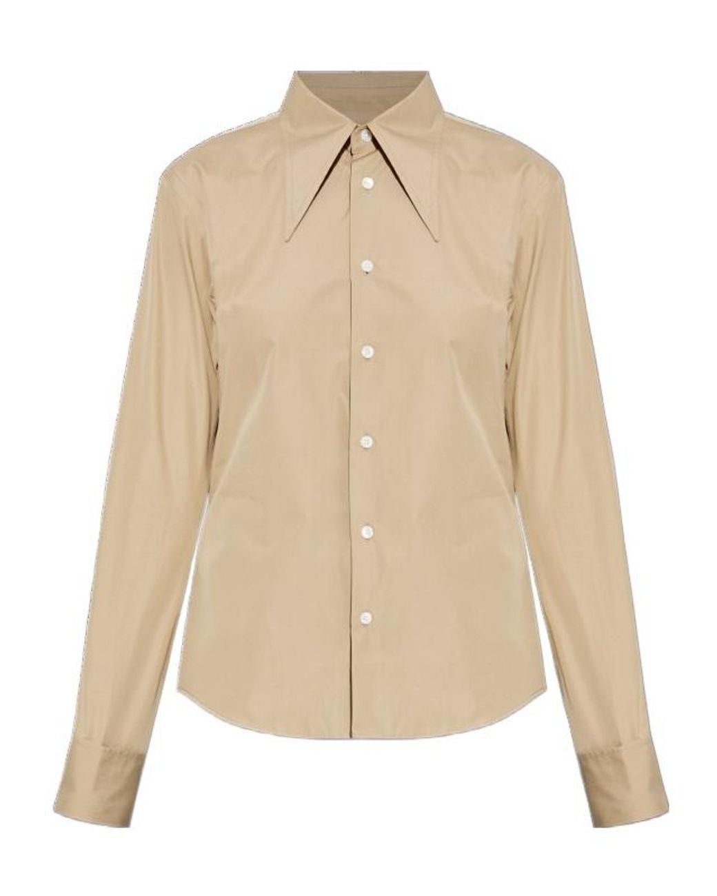 AMI Natural Ami Long Sleeve Buttoned Shirt