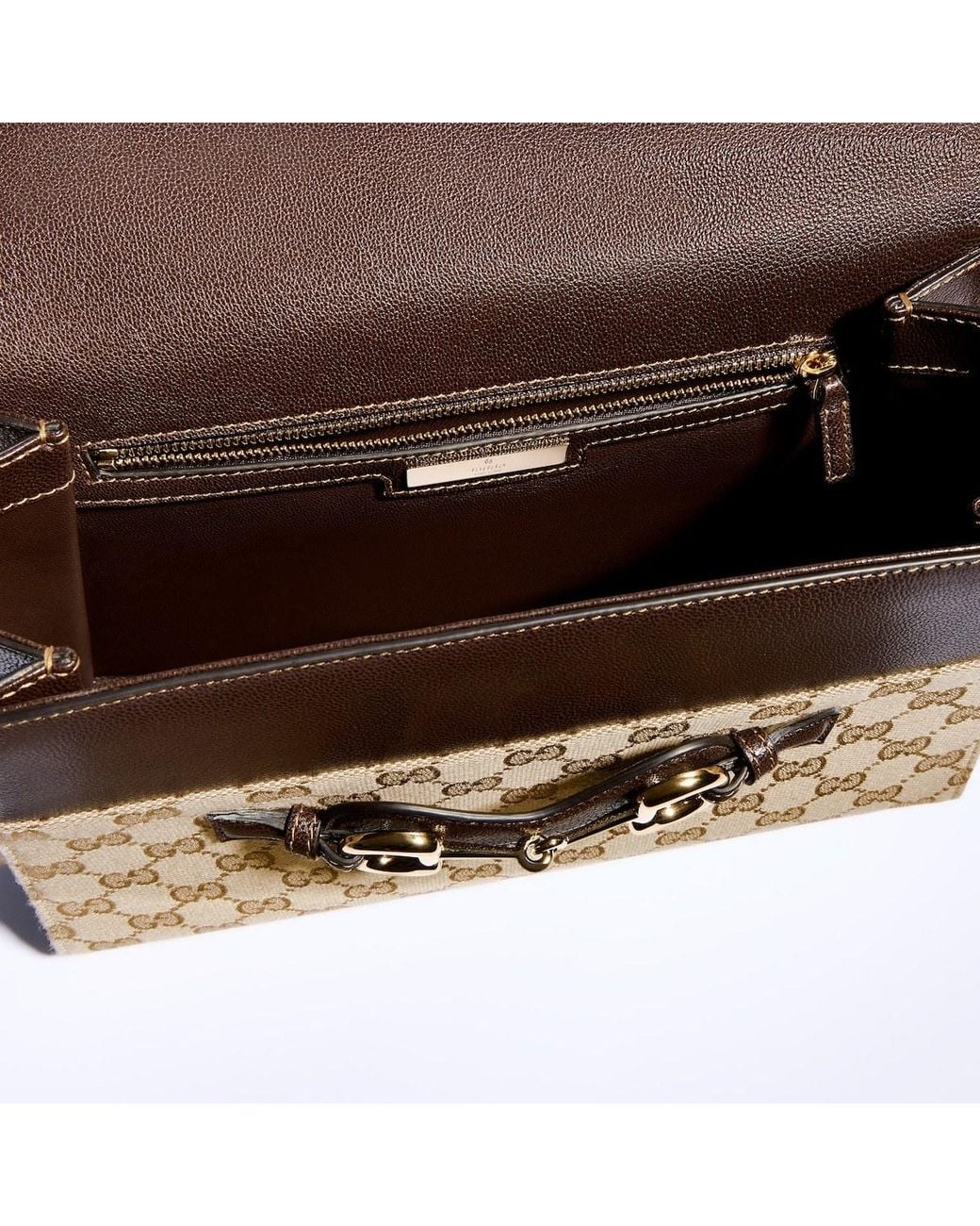Gucci Natural Horsebit Duomo Medium Top Handle Bag