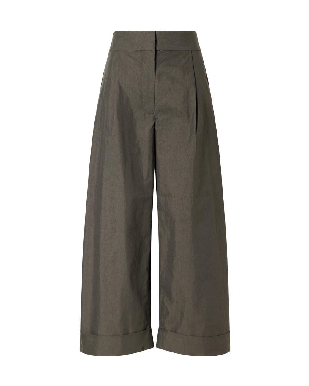 Proenza Schouler Gray Talla Cotton-Blend Wide-Leg Pants