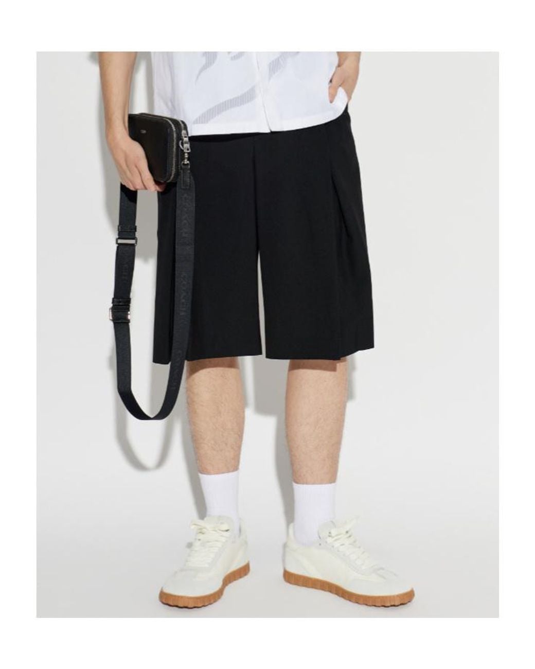 Casablanca Black Pleated Shorts for men