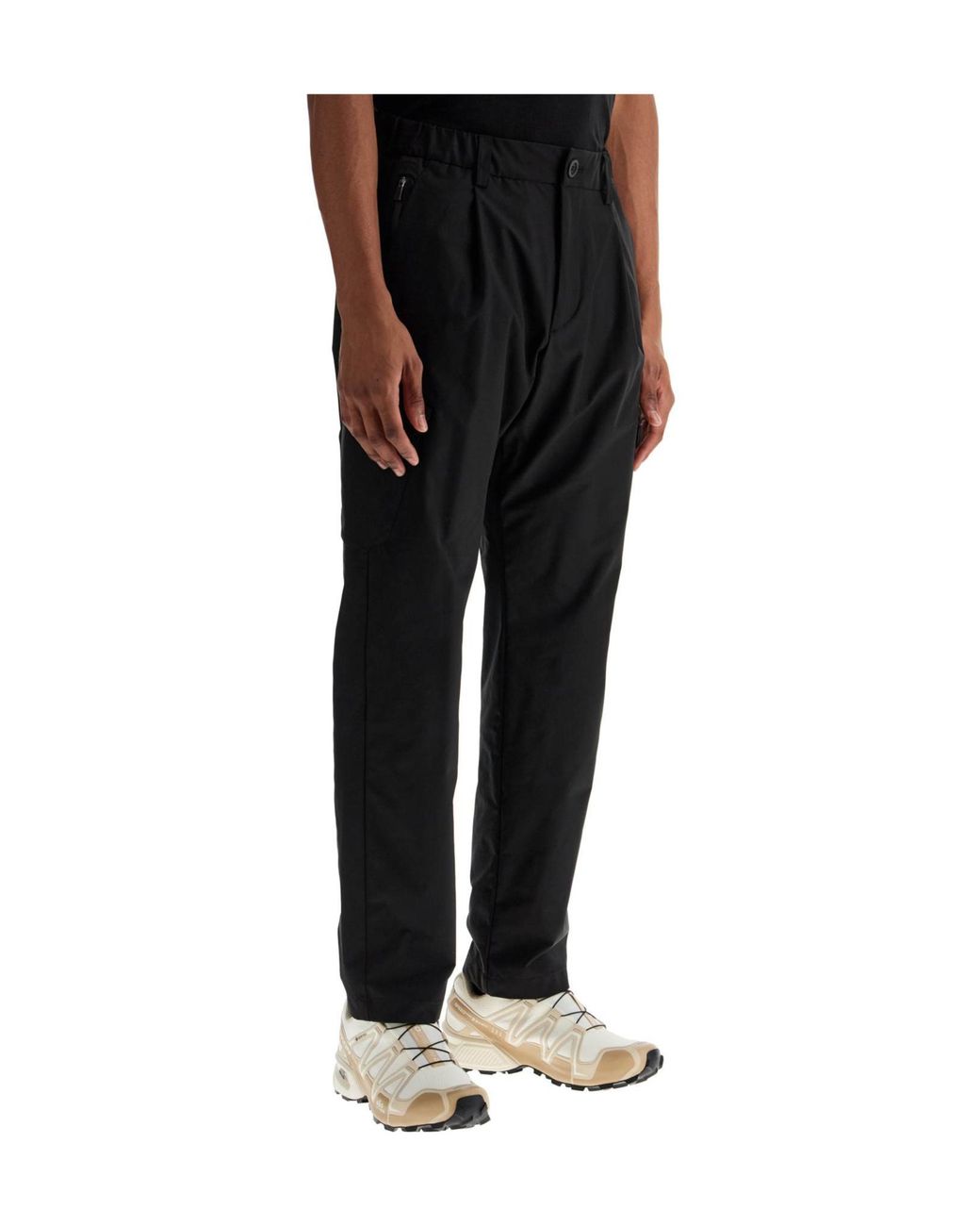 Herno Black High-Waist Tapered Trousers for men