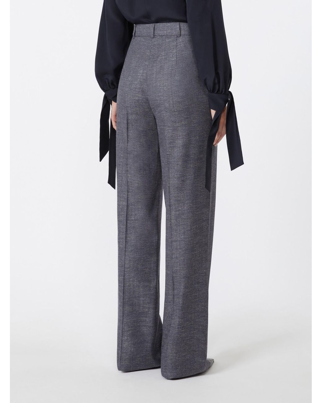 Max Mara Blue Studio Eziana Straight Leg Pants