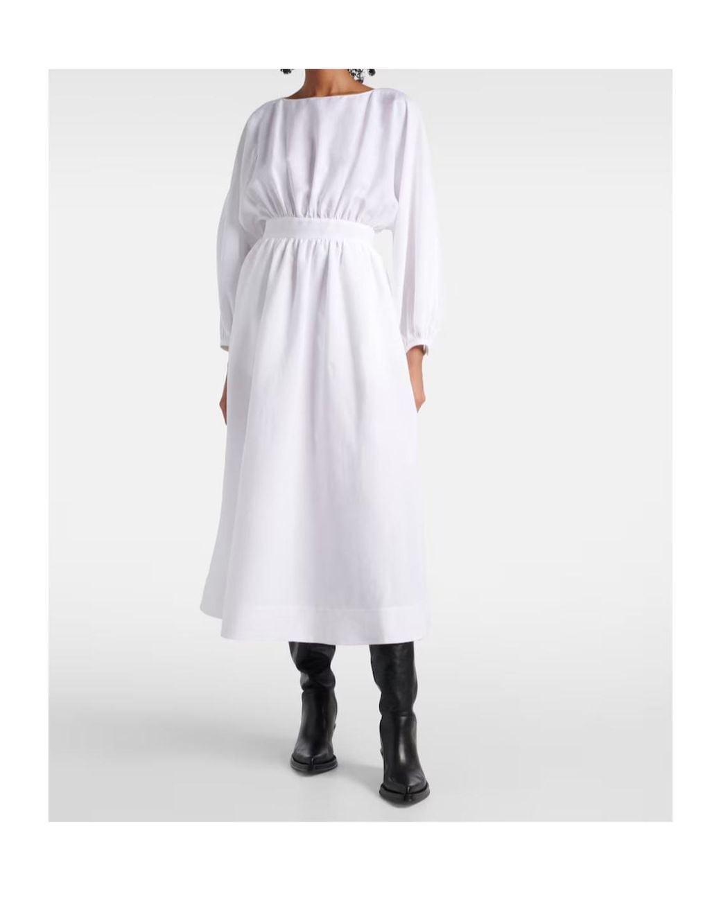 Gabriela Hearst White Ahmose Linen Maxi Dress