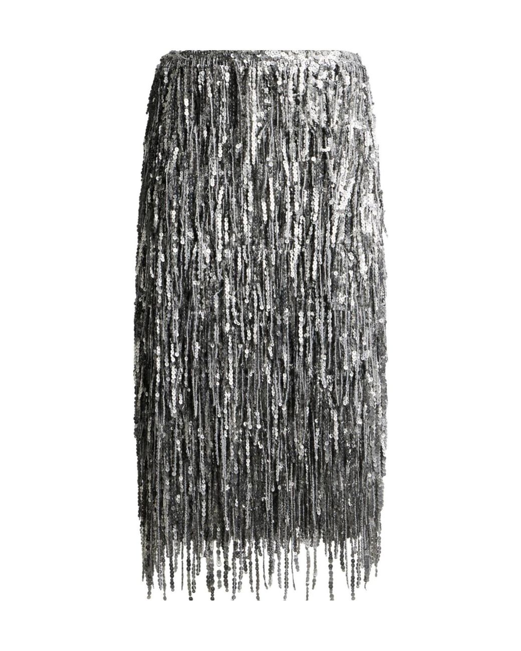 Rag & Bone Metallic Midi Skirt Polyester