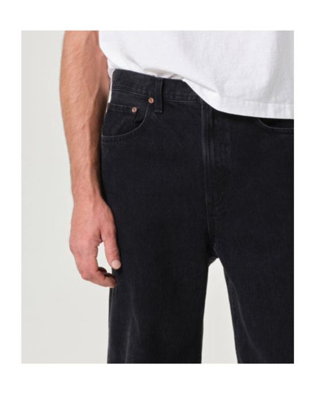 Agolde Black Waldon Straight-Leg Jeans for men