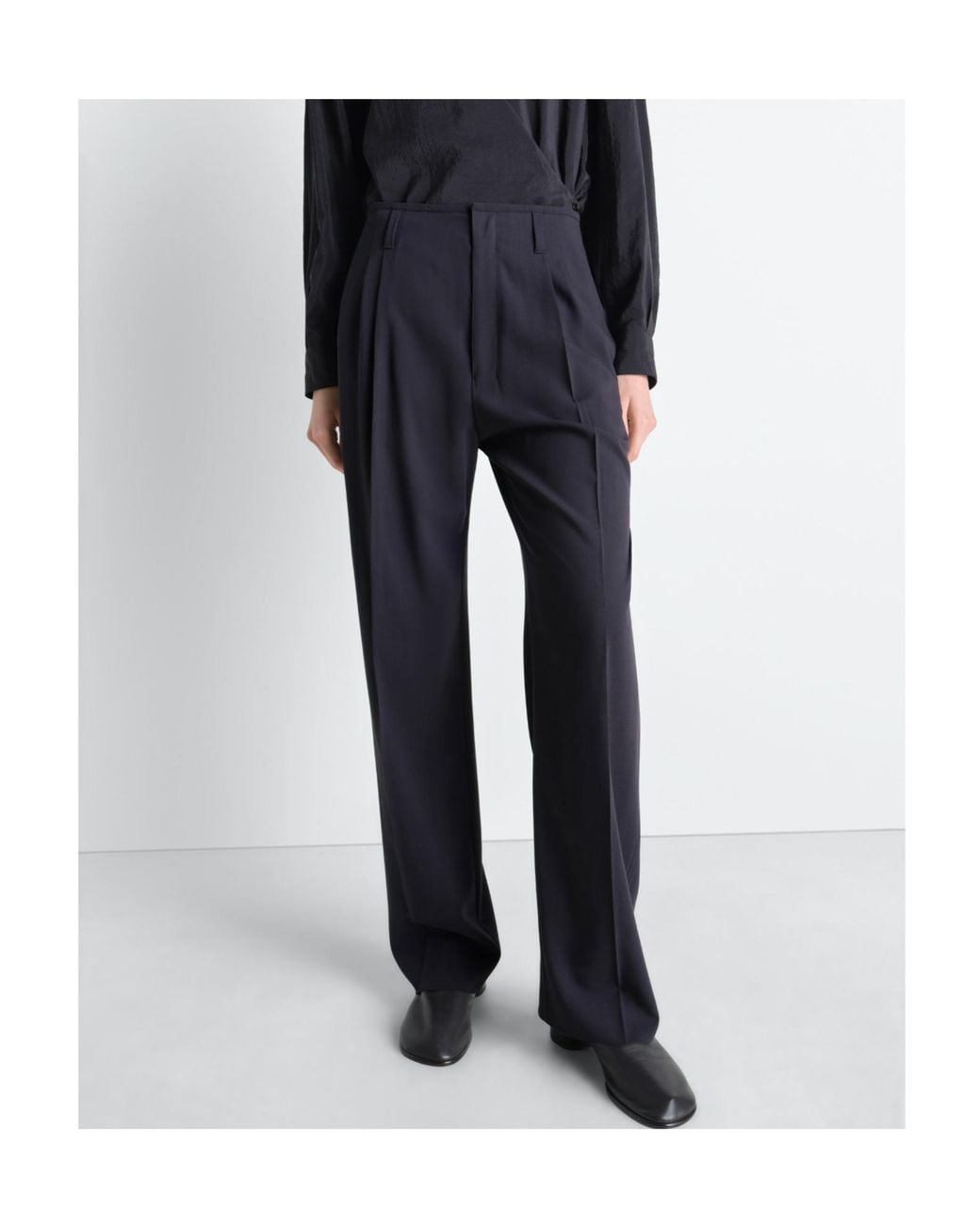 Lemaire Blue Soft Tailored Pants