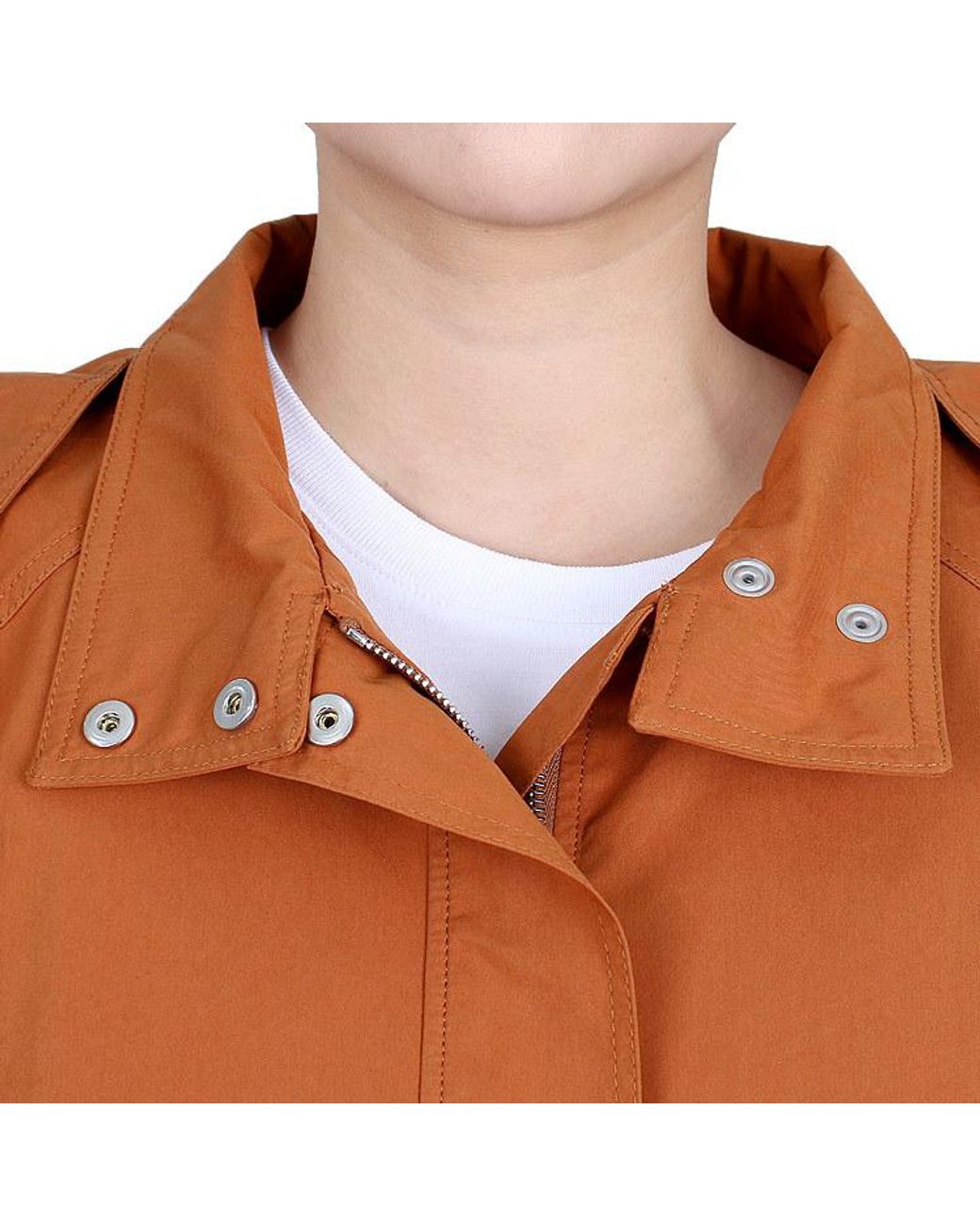 Maison Kitsuné Orange Long-Sleeved Hooded Jacket