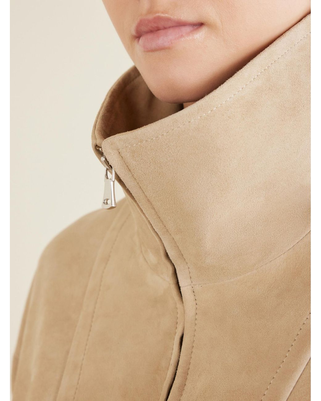 Nour Hammour Natural Passage Suede Jacket