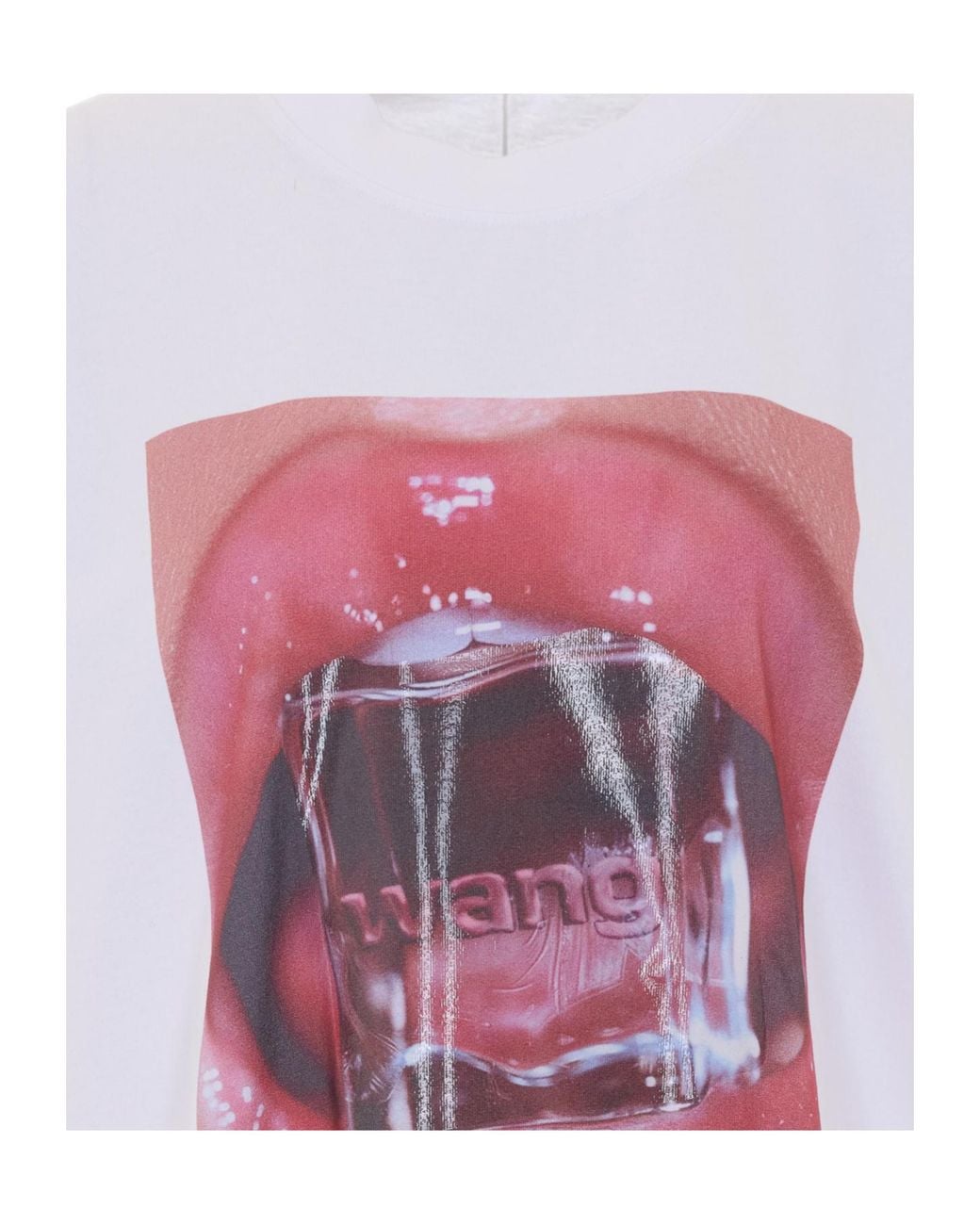 Alexander Wang White Graphic Printed Crewneck T-Shirt