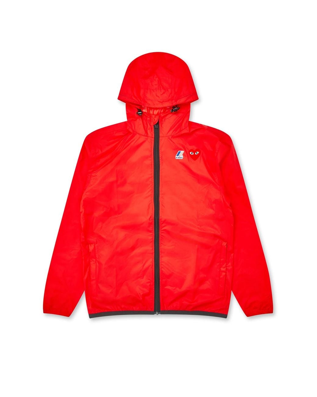 COMME DES GARÇONS PLAY Red Comme Des Garçons Play Logo Detailed Hooded Jacket for men