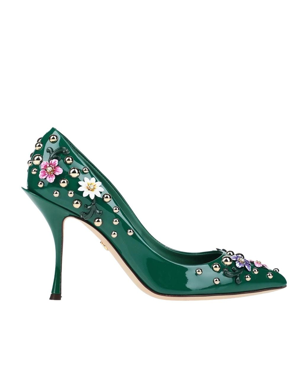 Dolce & Gabbana Green Rhinestone Courts