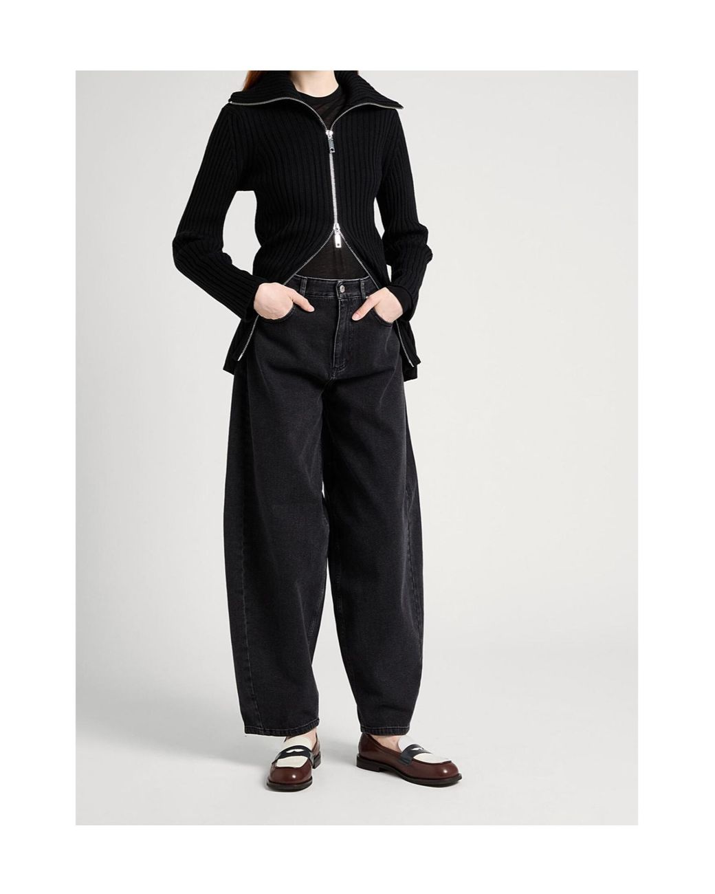 MAX&Co. Blue Loose-Fitting High-Waisted Jeans