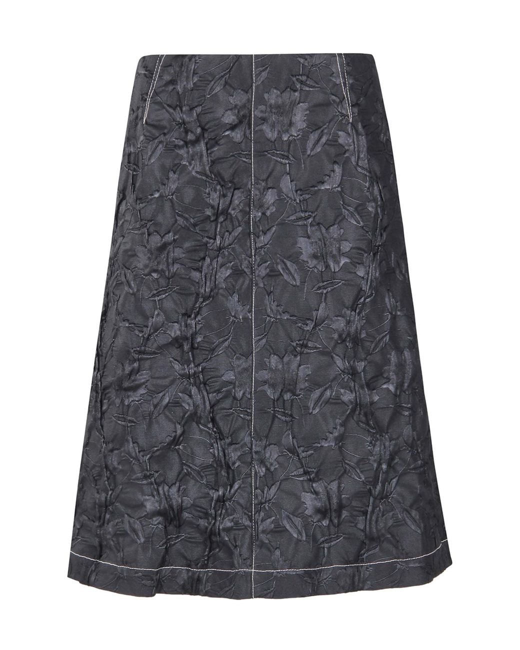 Jonathan Simkhai Gray Vionna Floral Midi Skirt
