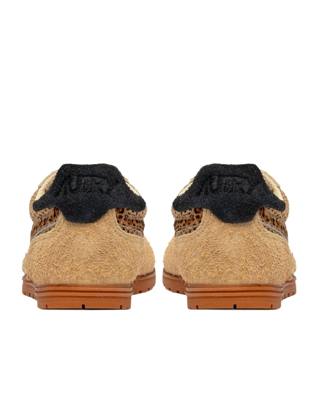 Autry Brown Windspin Mesh-Panelled Lace-Up Sneakers