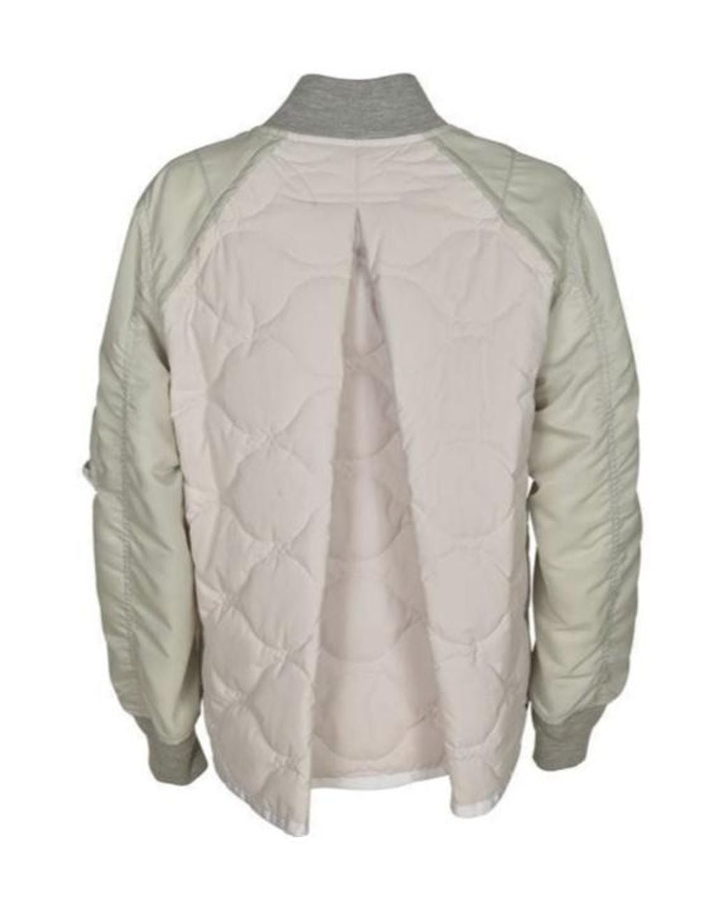Sacai Gray Quilted Drop Shoulder Jacket