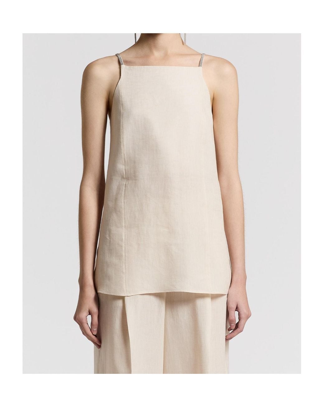 Peserico Natural Sleeveless Tank Top