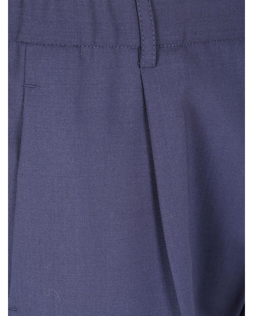 Herno Blue Elasticated Waist Pleated Trousers for men