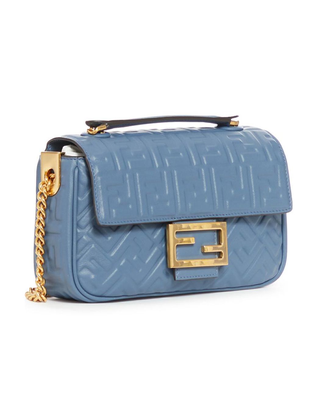 Fendi Blue Nappa Leather Bag