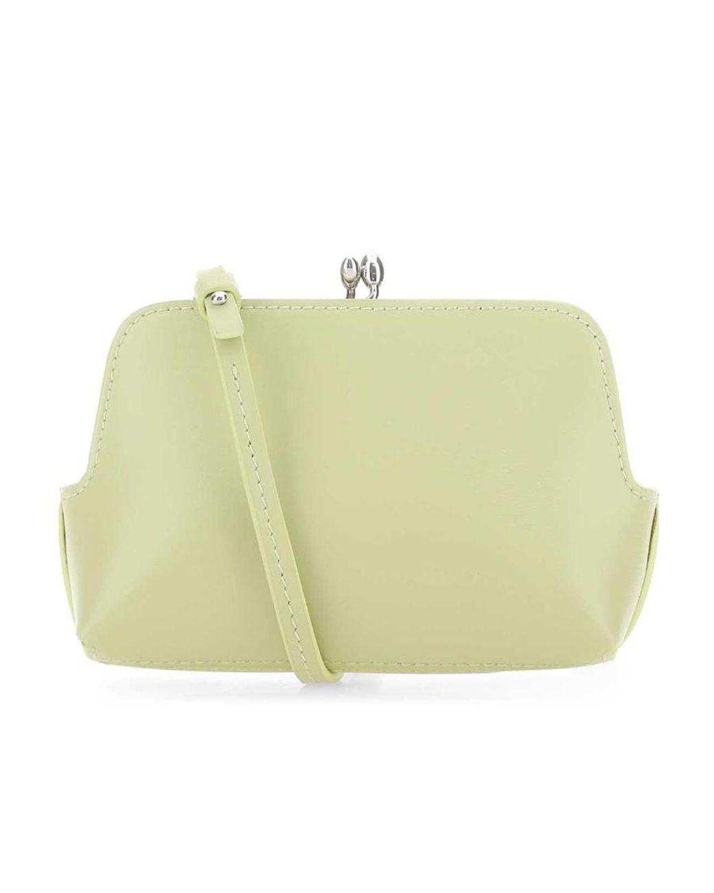 Jil Sander Green Goji Logo Printed Micro Crossbody Bag