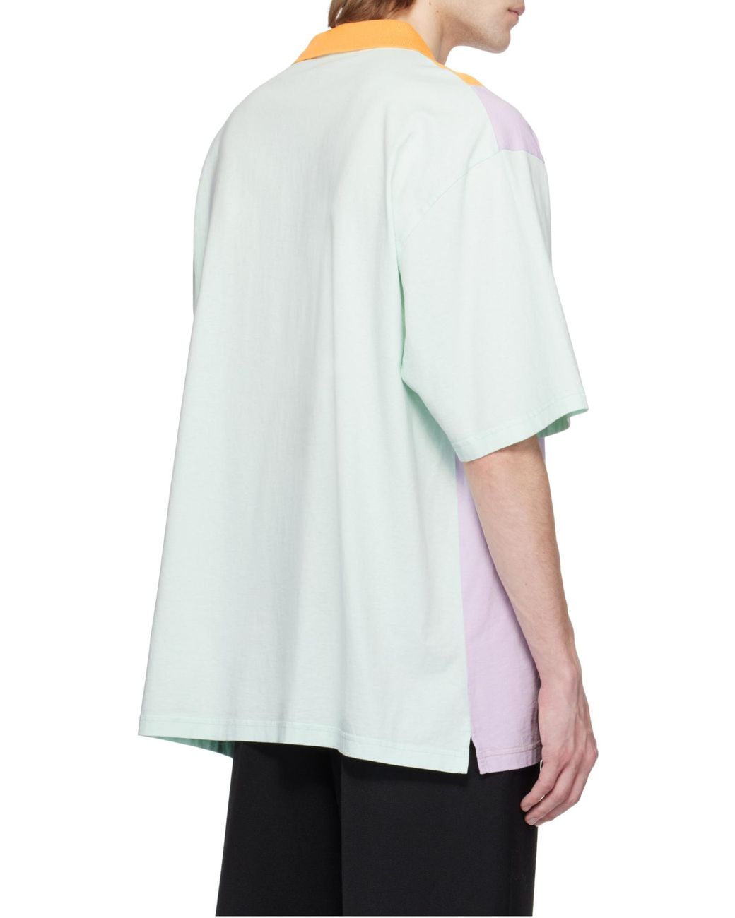 Martine Rose Gray Oversized Panelled Polo for men