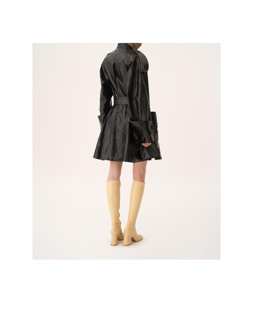 Chloé Black Chloé Double-Breasted Short Riding Coat