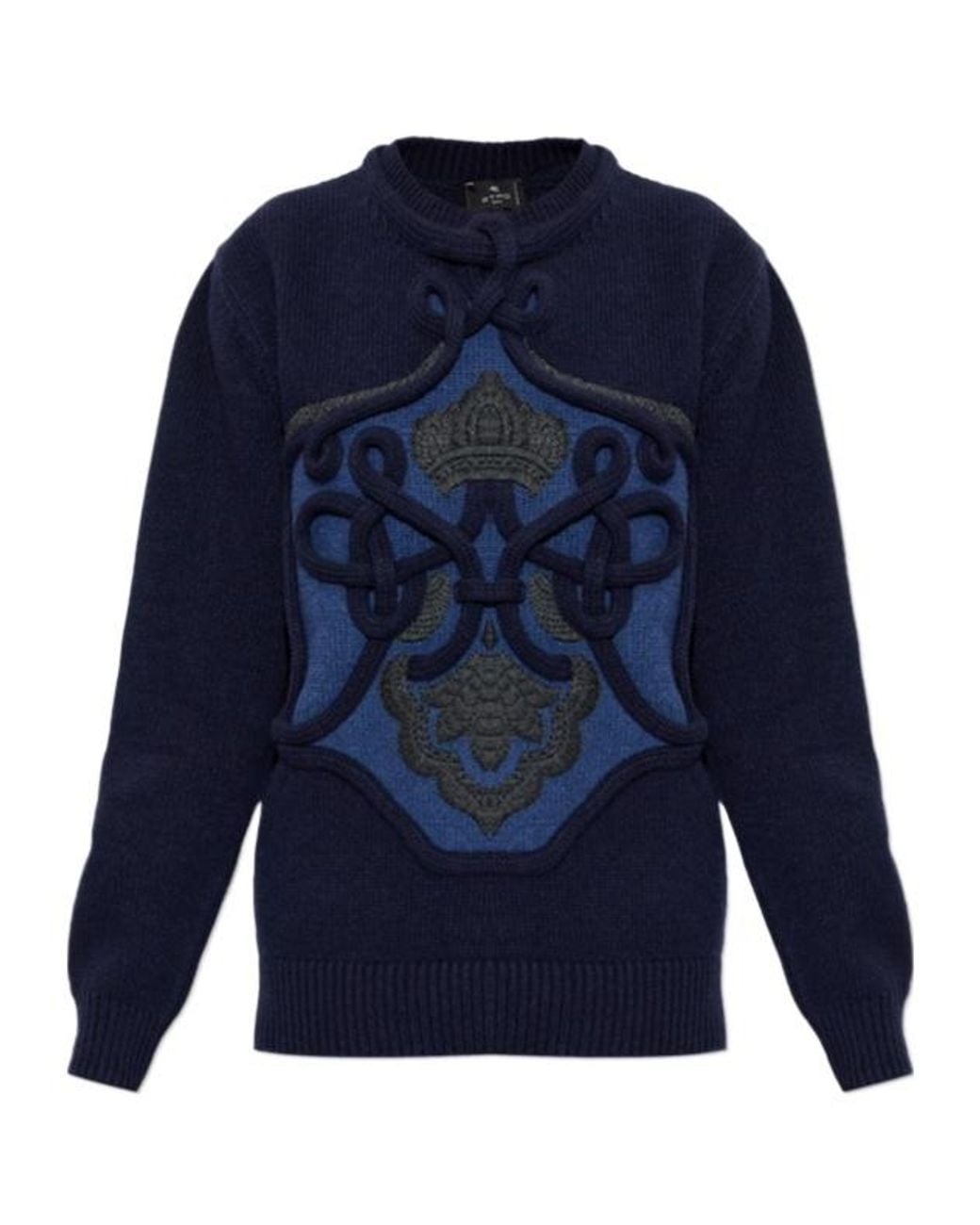Etro Blue Long-Sleeved Sweater