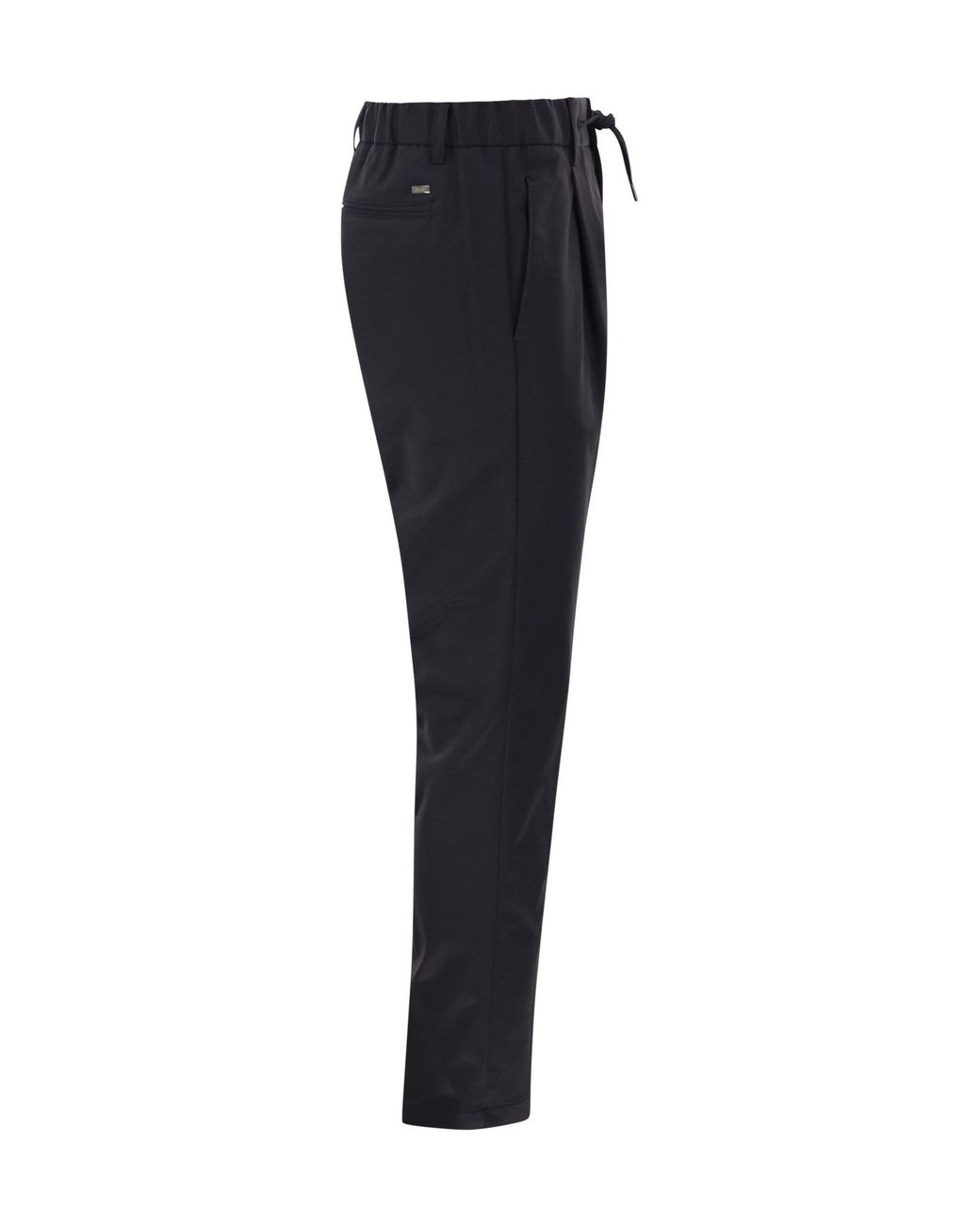 Herno Blue Pleated Drawstring Pants for men