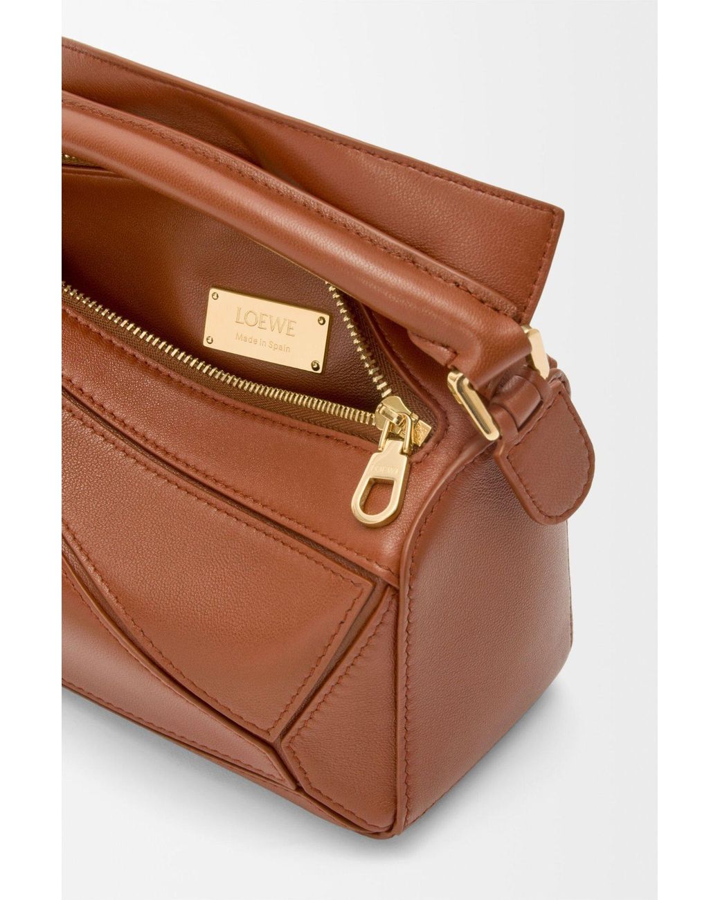 Loewe White Mini Featherlight Puzzle Bag