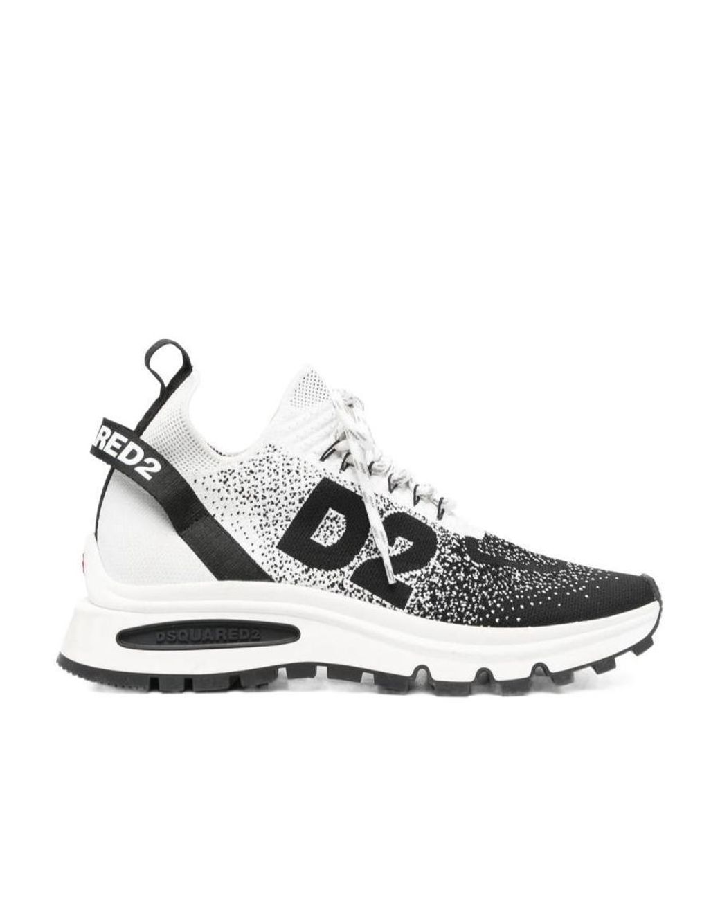 DSquared² White Run Ds2 Low-Top Lace-Up Sneakers for men