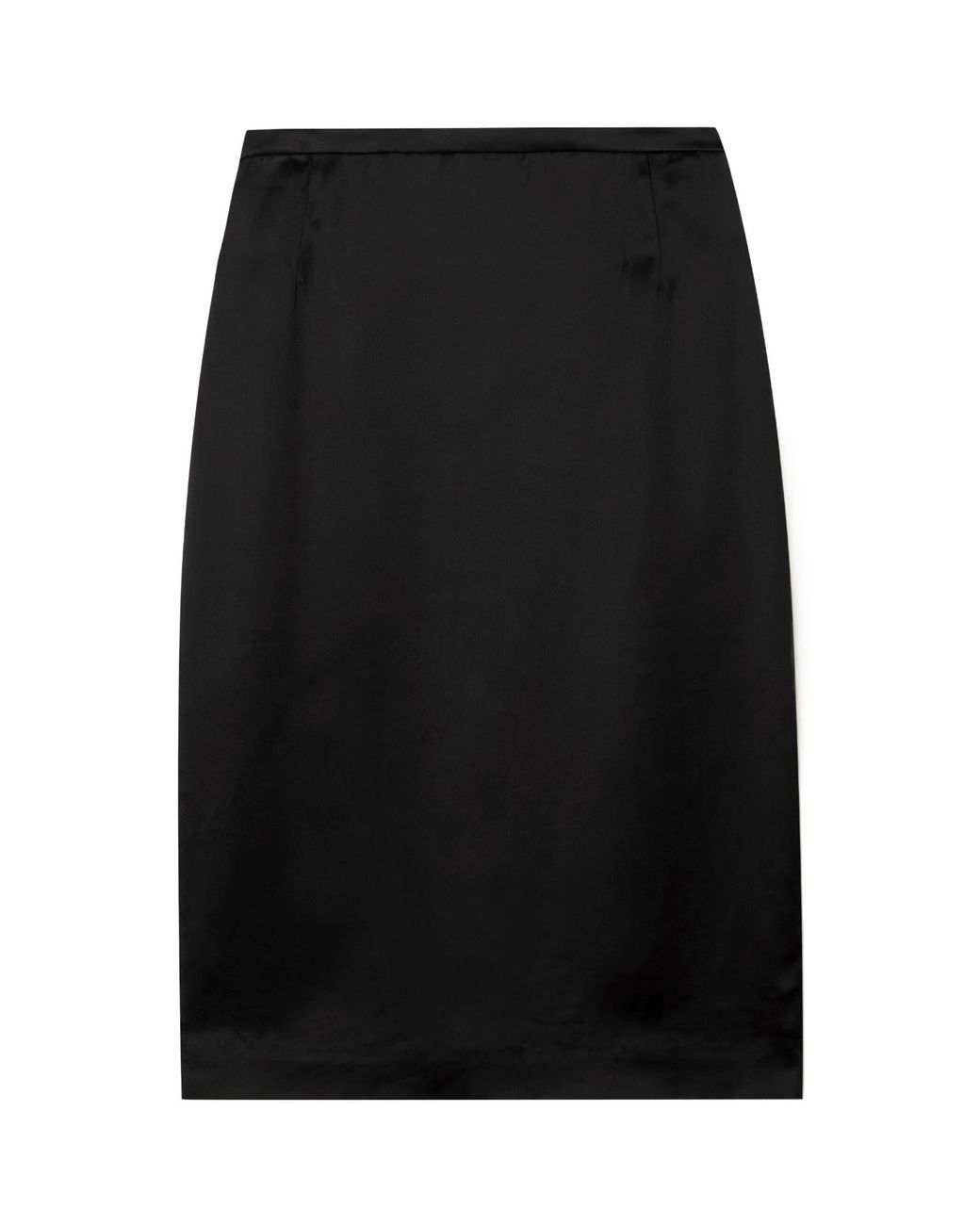 Saint Laurent Black Mid-Rise Pencil Skirt