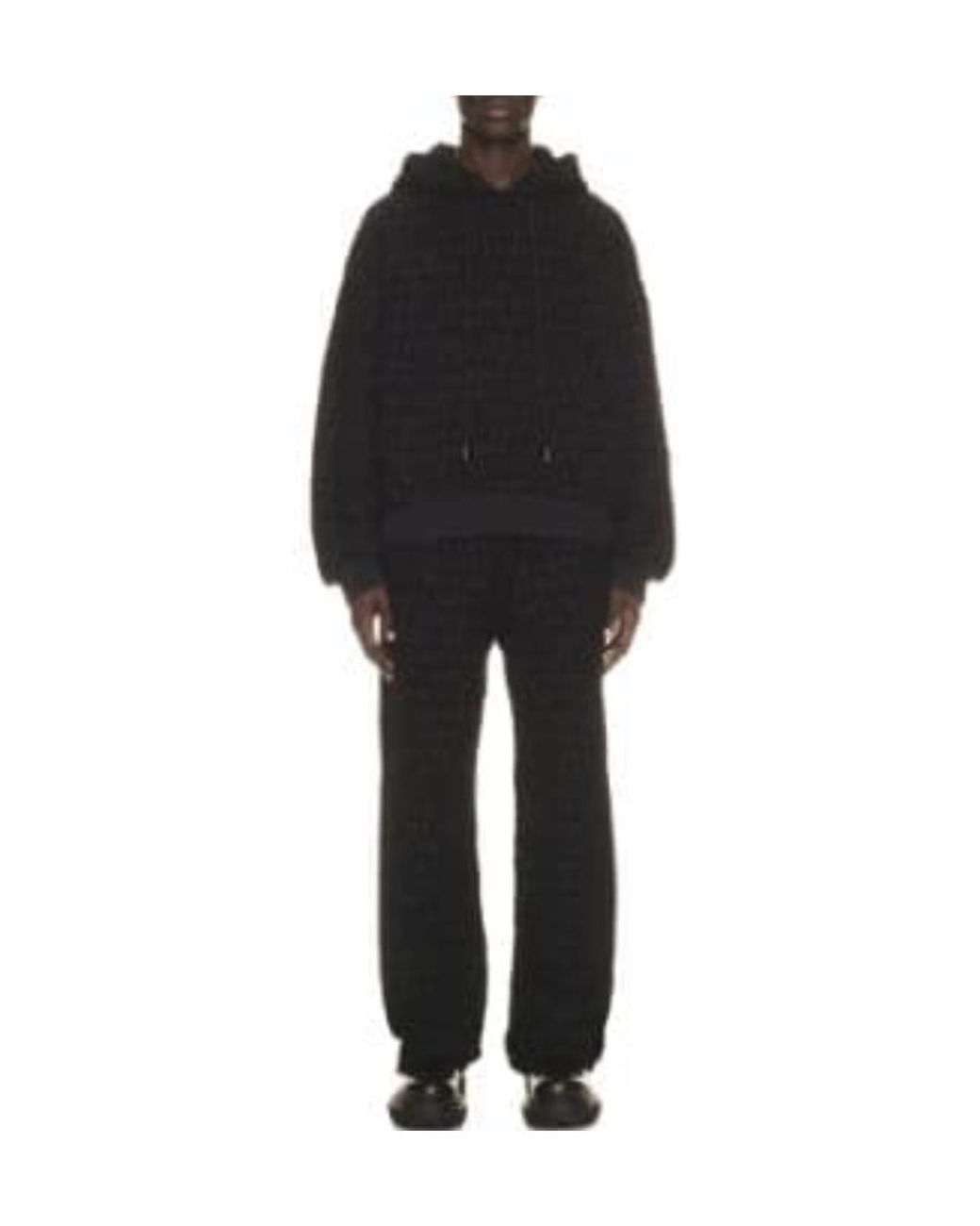 Off-White c/o Virgil Abloh Black All-Over Patterned Drawstring Hoodie for men