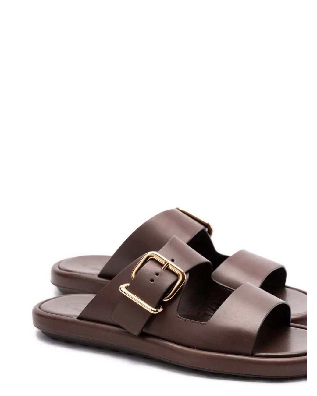 Tod's Brown Double-Strap Slides