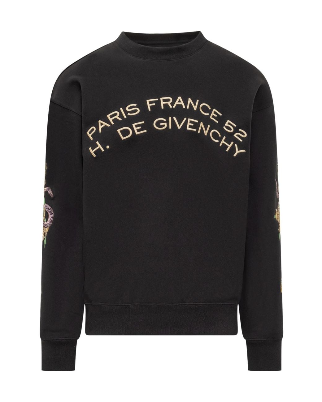 Givenchy Black Logo Embroidered Sweatshirt for men