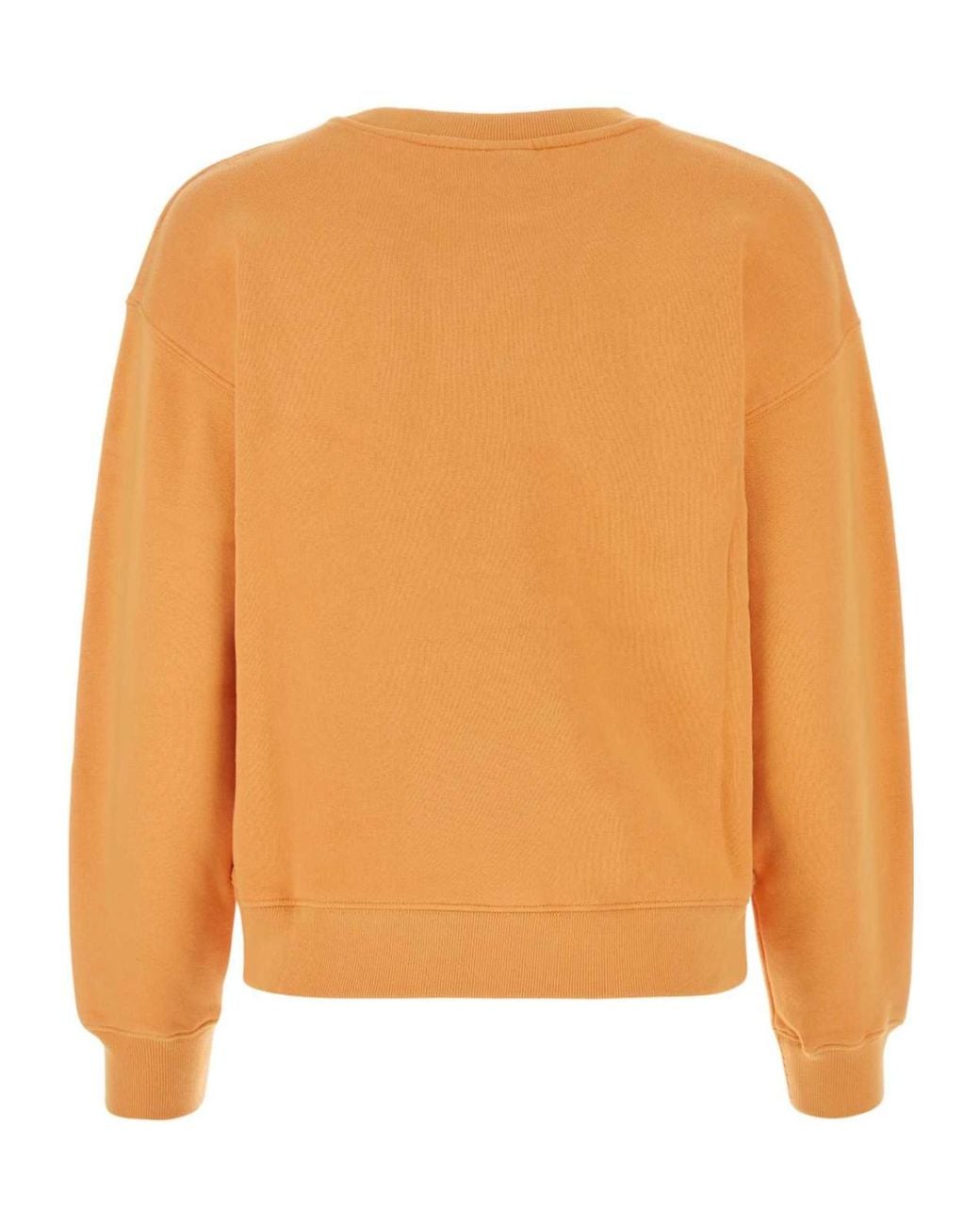 Maison Kitsuné Orange Maison Kitsuné Logo Embroidered Crewneck Sweatshirt