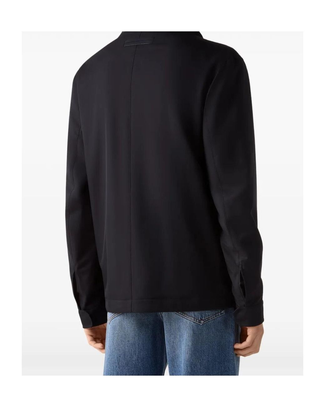 Zegna Blue Chest-Pocket Jacket for men