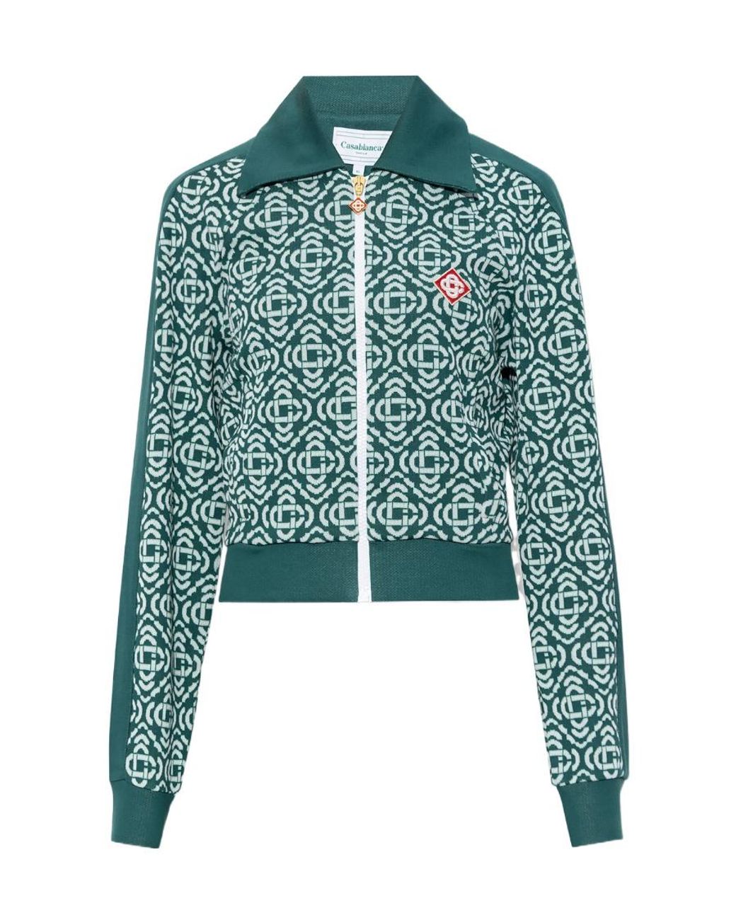 Casablanca Blue Long-Sleeved Zipper Jacket