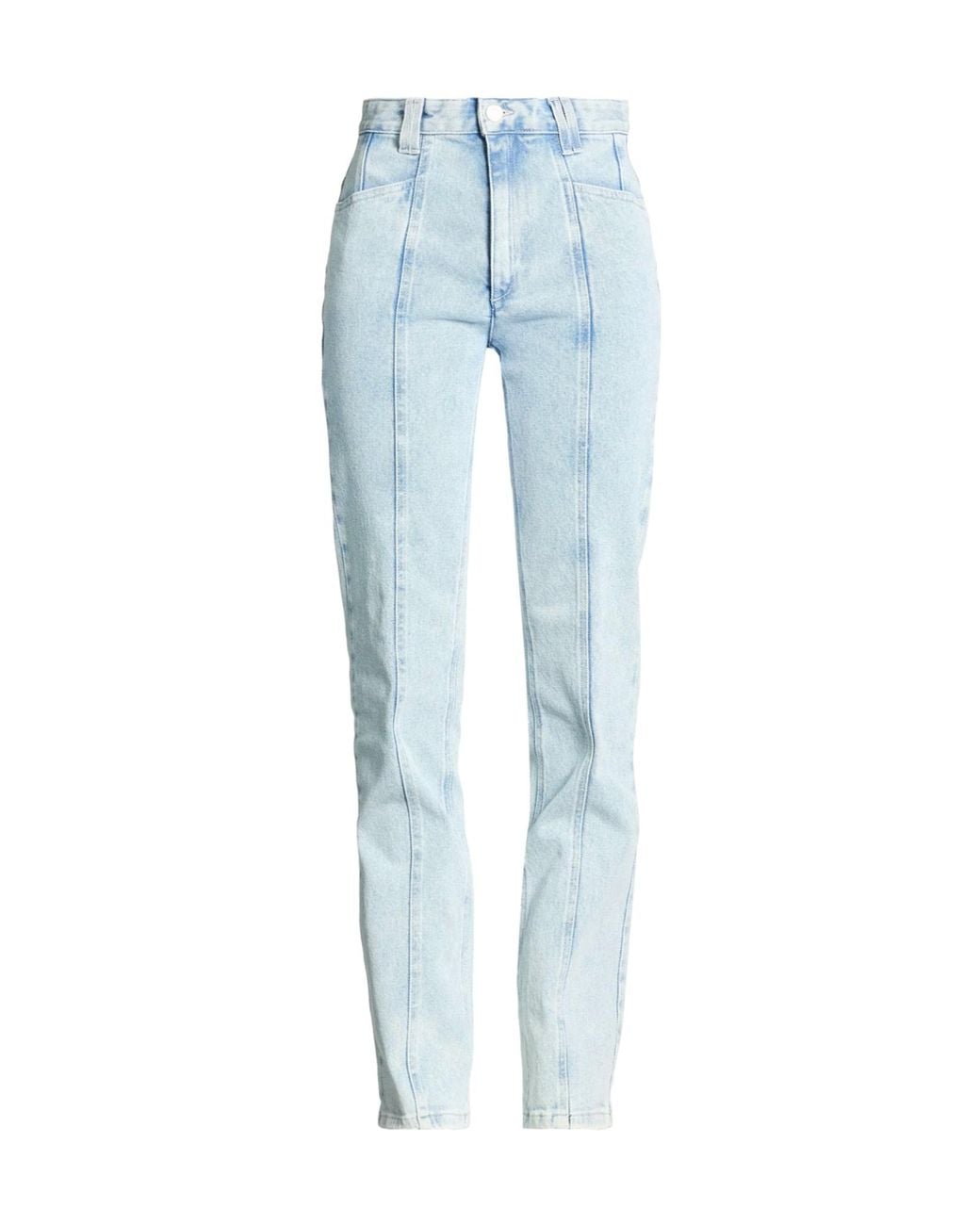 Isabel Marant Blue Minimalist Light-Wash Flared Jeans