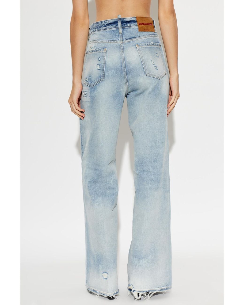 DSquared² Blue Distressed Baggy Jeans