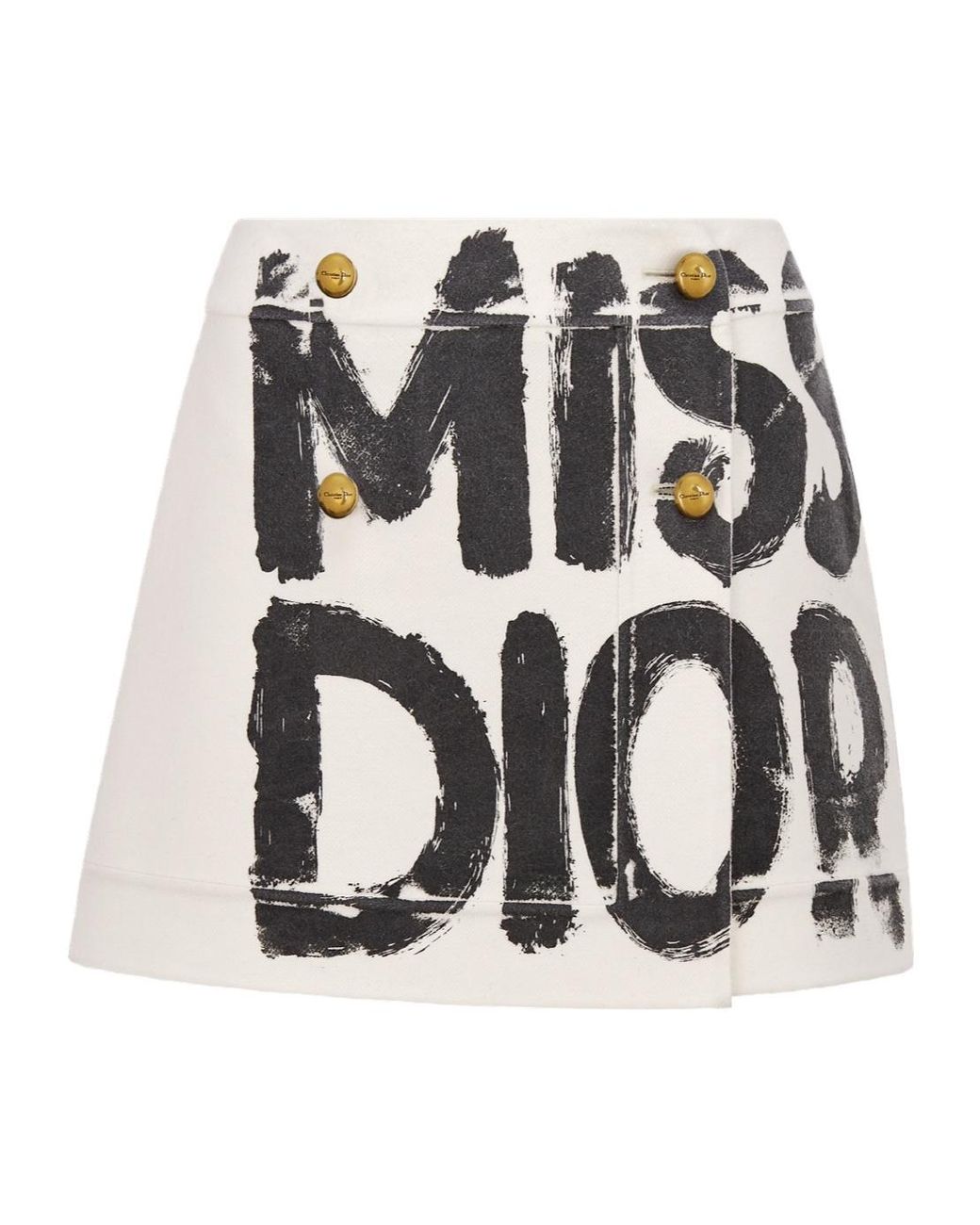 Dior Multicolor Christian Button Detailed Mini Skirt