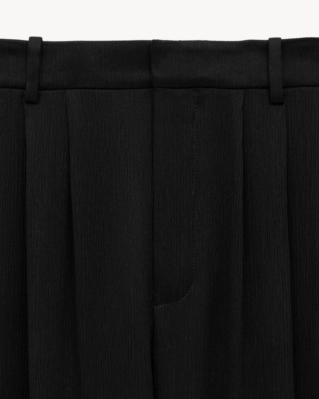 Saint Laurent Black Low-Rise Baggy Pants for men