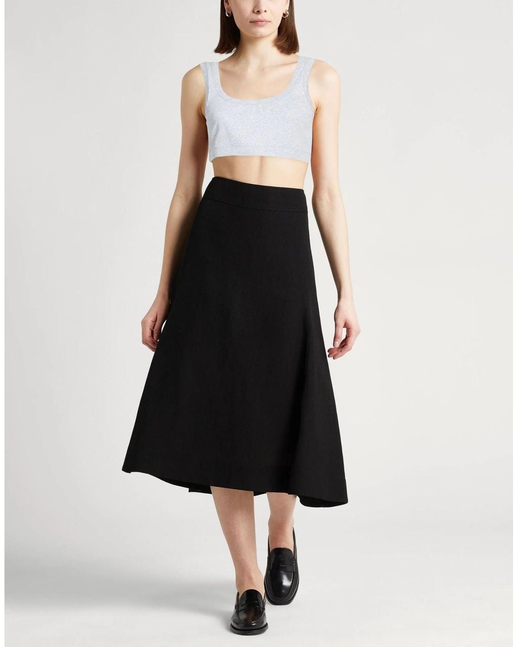 Brunello Cucinelli Gray Sleeveless Cropped Top