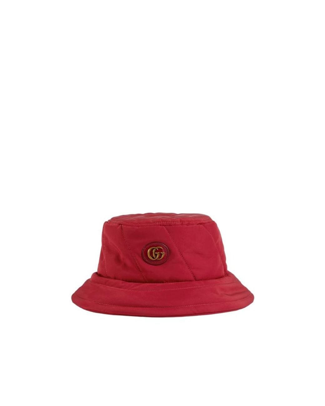 Gucci Red Quilted Bucket Hat