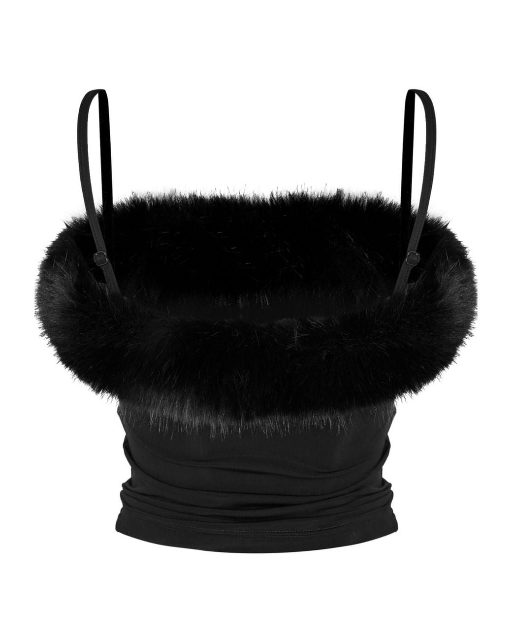 Balenciaga Black Slim-Fit Camisole Crop Top
